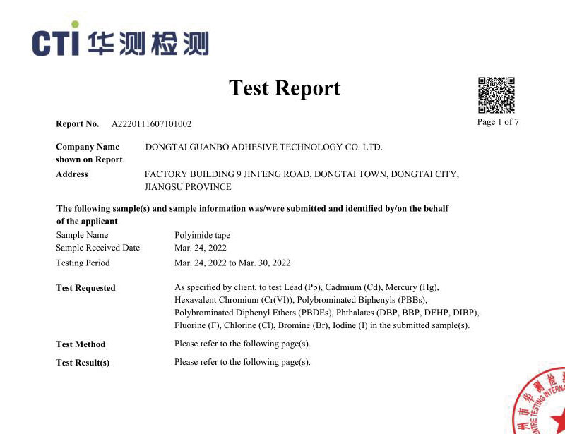 檢測報(bào)告英文版2